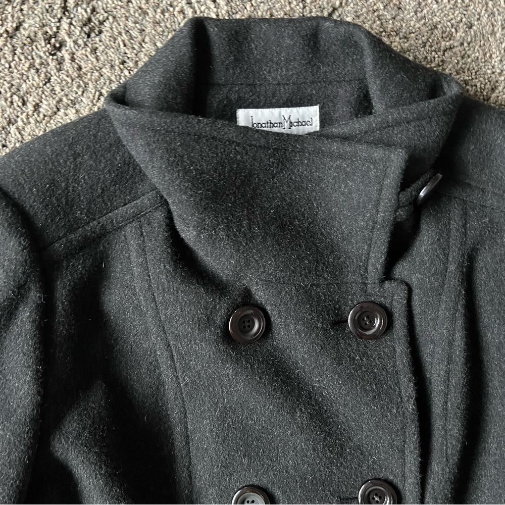 Jonathan Michael Black Lambswool Double Breasted … - image 3